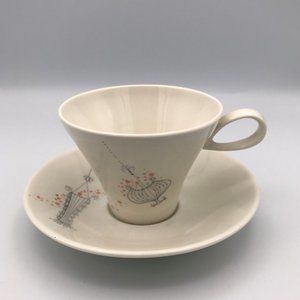 Mid Century Modern Impromptu by Iroquois Ben Seibel Tea Cup & Saucer Jardinieres
